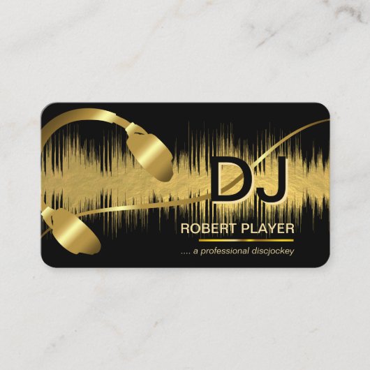 DJs Deejay Professionele Muzieksnoer Visitekaartje (Voorkant)