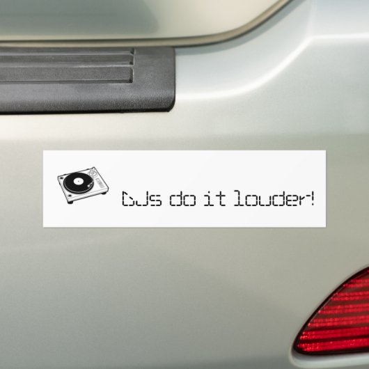 DJ's doen het luider! Bumpersticker (Op auto)