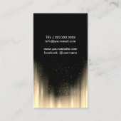 DJ's Karaoke Modern Black Gold Music Event Visitekaartje (Achterkant)