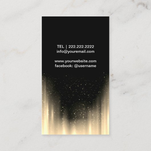 DJ's Karaoke Modern Black Gold Music Event Visitekaartje (Achterkant)