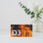 DJs Music Dee Jay Flaming Fire Visitekaartje (Staand voorkant)