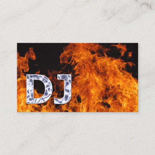DJs Music Dee Jay Flaming Fire Visitekaartje (Voorkant)