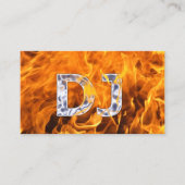 DJs Music Deejay Creative Flaming Typografie Visitekaartje (Voorkant)