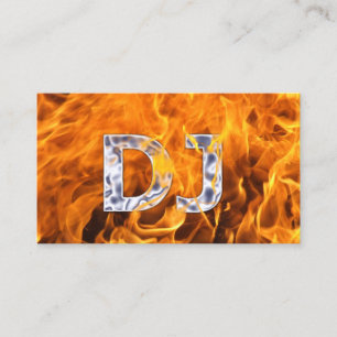 DJs Music Deejay Creative Flaming Typografie Visitekaartje