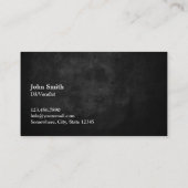 DJs Music Grunge Dark Chalkboard Visitekaartje (Achterkant)