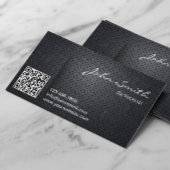 DJ's Muziek Deejay Black Metal QR Code Visitekaartje