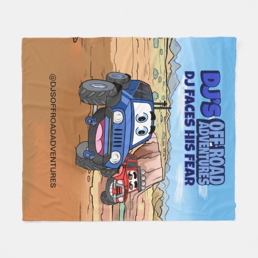 DJ's Off-Road Adventures Blanket Fleece Deken (Voorkant (Horizontaal))