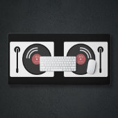 DJ's Platenspeler & Vinyl Record Desk Mat