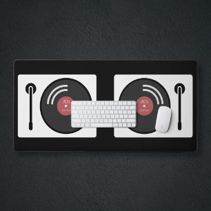 DJ's Platenspeler & Vinyl Record Desk Mat