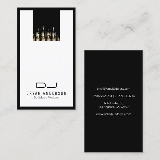 Djs Professional-muziek Visitekaartje (Voorkant / Achterkant)