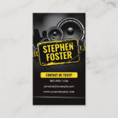 DJs Signer Muziekmaker Black Yellow Splash Visitekaartje (Voorkant)
