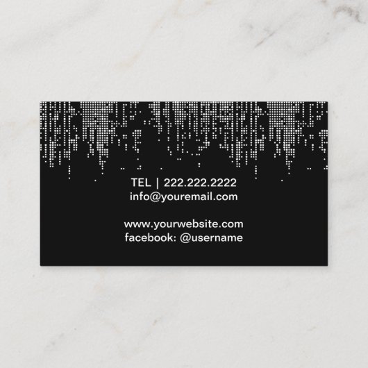 DJs Singer Songwriter Modern Music Event Visitekaartje (Achterkant)