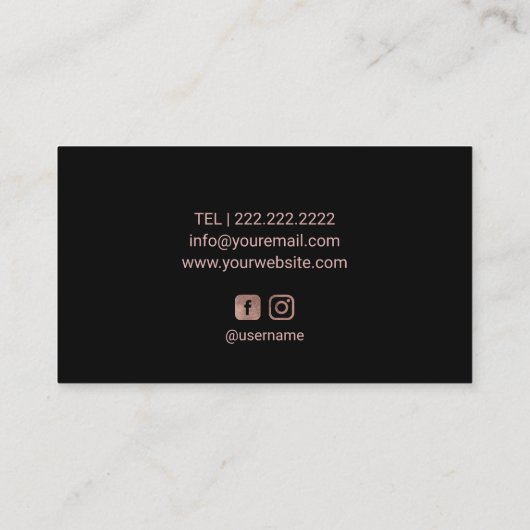 DJs Singer Songwriter Roos Gold Modern Visitekaartje (Achterkant)