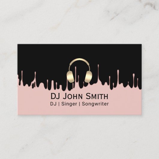 DJs Singer Songwriter Roos Gold Modern Visitekaartje (Voorkant)