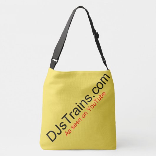 DJsTrains.com Logo Overdwars-lichaam Tas (Achterkant)