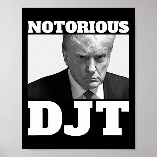 DJT President Trump 2024 Trump Mugshot Poster (Voorkant)