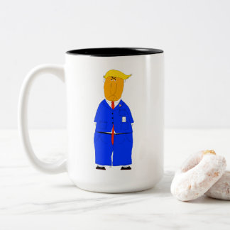DJT Trump Funny Coffee and Tea Drinking Mug Tweekleurige Koffiemok