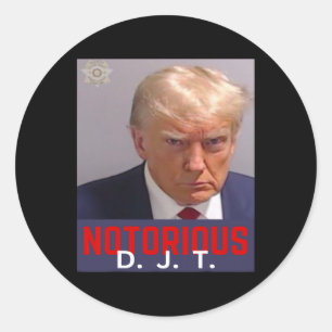 DJT - Trump Mok Shot - augustus 24 2023 Ronde Sticker