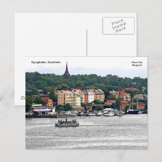Djurgården, Stockholm, Foto Ola ... Briefkaart (Voorkant / Achterkant)