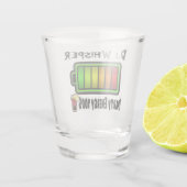 DJWhisper 100% partij Energy Shot Glass Glas (Achterkant)