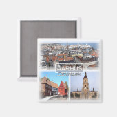 DK0015 Europa, Denemarken, Aarhus, Koelkast Magneet (Voorkant / Achterkant)