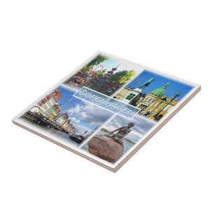 DK013 COPENHAGEN Tivoli Garden Amalienborg County Tegeltje