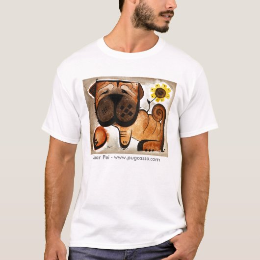 dk_2009feb20f, Shar Pei - www.pugcasso.com T-shirt (Voorkant)