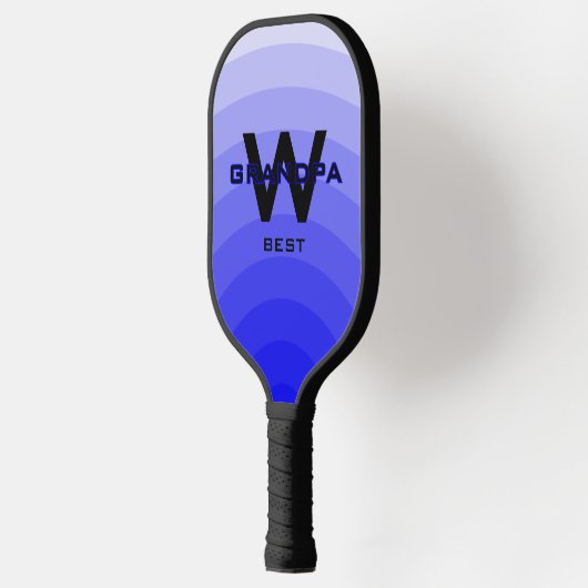 DK Blauw Beste Opa Monogramed Pickleball Paddle (Links)