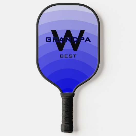 DK Blauw Beste Opa Monogramed Pickleball Paddle (Achterkant)
