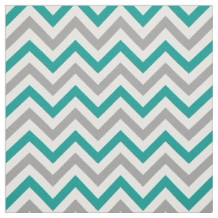 Dk Blauwgroen, Dk Gray, White LG Chevron ZigZag Sz Stof