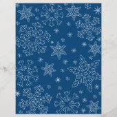 Dk Blue Snowflake kerstmis BG Santa Wish List (Achterkant)