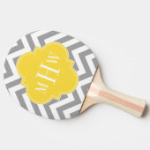 Dk Gray Lg Chevron Pineapple Quatrefoil 3 Monogram Tafeltennisbatje (Zijkant)