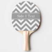 Dk Gray White LG Chevron Dk Gray Name Monogram Tafeltennisbatje (Voorkant)