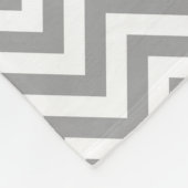 Dk Gray White LG Chevron Pineapple Naam Monogram Fleece Deken (Hoek)