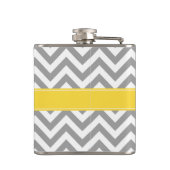 Dk Gray White LG Chevron Pineapple Naam Monogram Heupfles (Achterkant)