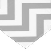Dk Gray White LG Chevron Turquoise Name Monogram Tafelkleed (Gekanteld)