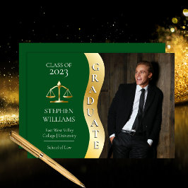 Dk Green | Gold Afstuderen Wave Law Justice Afstud Aankondiging