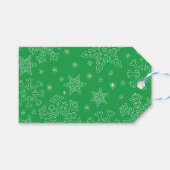 Dk Green Kerstmis BG Snowflake Boarder Clipart Th Cadeaulabel (Voorkant (Horizontaal))