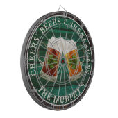 Dk Green Rustic Wood Cheers Beers Shenanigans Dartbord (Voorkant Links)