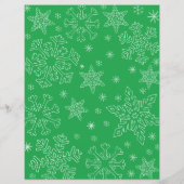 Dk Green Snowflake Kerstmis BG Santa Wish List (Achterkant)