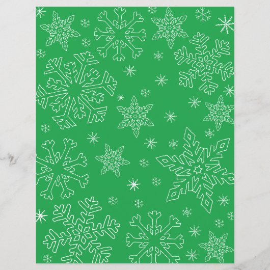 Dk Green Snowflake Kerstmis BG Santa Wish List (Achterkant)