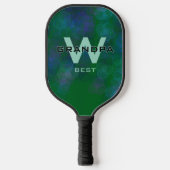 DK groene Opa Monogramed Pickleball Paddle (Voorkant)