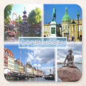 DK Kopenhagen - Tivoli Garden - Amalienborg County Kartonnen Onderzetters (Voorkant)