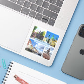 DK Kopenhagen - Tivoli Garden - Amalienborg County Sticker (Laptop met iPhone)