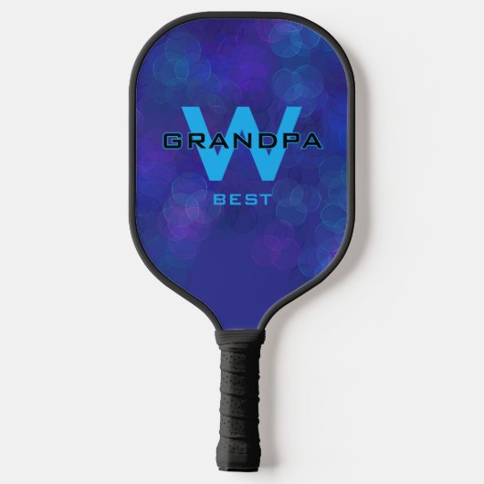 DK paarse Opa Monogramed Pickleball Paddle (Achterkant)