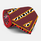 DK Red Geo Shirt Suit Accessoire Stropdas (Opgerold)