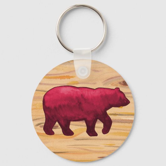 DK Red on Wood Beer Sleutelhanger (Voorkant)
