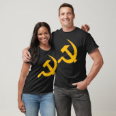 Dk Yellow & Tan Classic Hammer & Sickle T-shirt (Unisex)