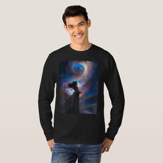 DKH138 Sci-fi Grafisch  Helder lucht wens T-shirt (Voorkant volledig)