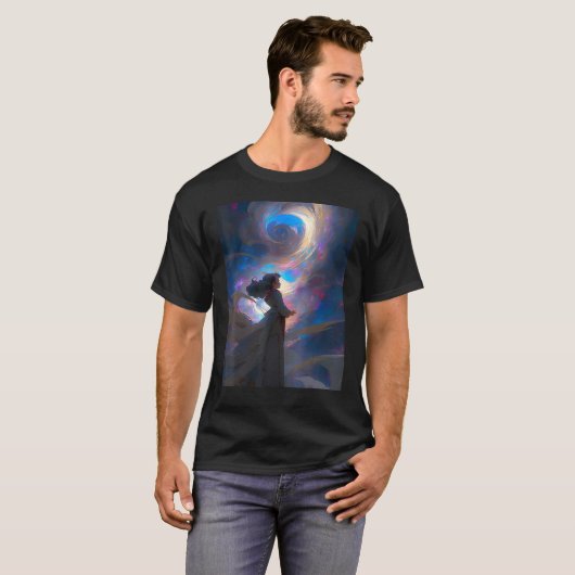 DKH138 Sci fi Graphic  Bright Sky Wish T-shirt (Voorkant volledig)